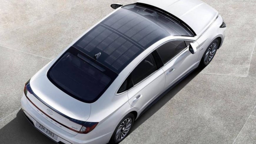Hyundai mostra primeiro carro com painel solar no teto